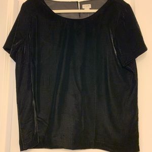 J.Crew velvet shirt sleeve shirt
